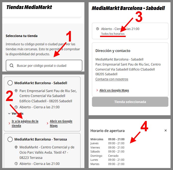 Cómo consultar los próximos festivos de apertura de Media Markt