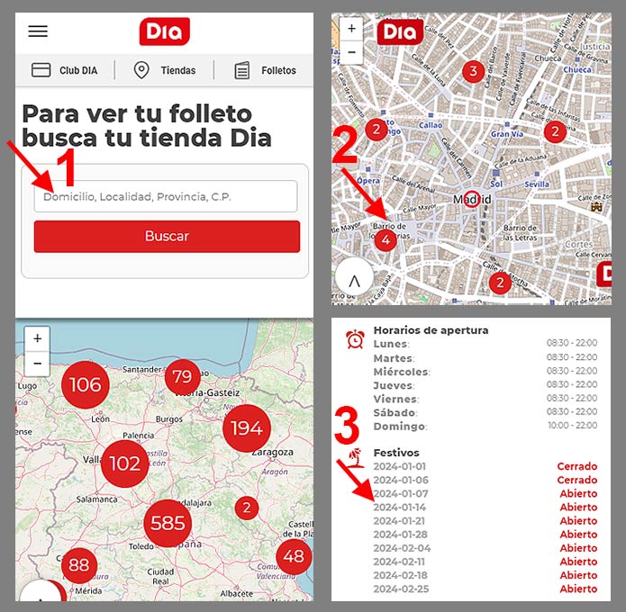 Cómo consultar los próximos festivos de apertura de DIA