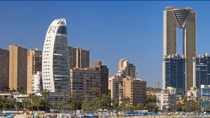 Imagen de las playas de Benidorm