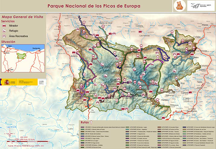 Plano de los Picos de Europa