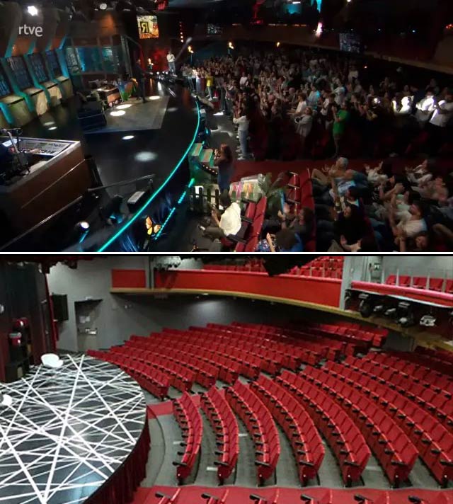 Fotografía del teatro donde se graba La Revuelta